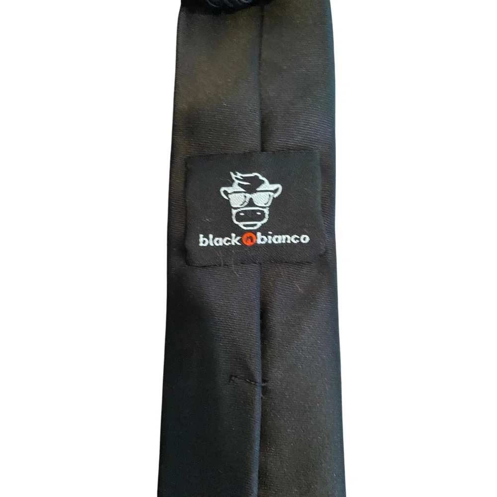 Black n Bianco Boys Zipper Tie Solid‎ Black & Le Tigre Vintage Dotted Skinny Tie